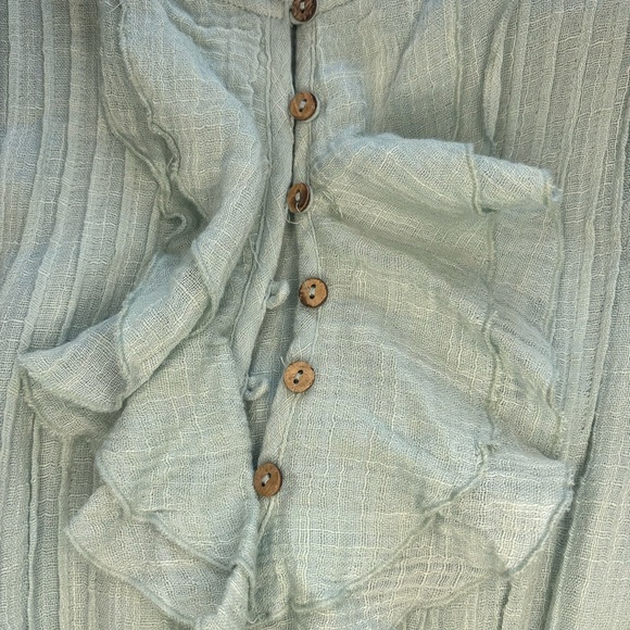 FP Movement by Free People Mint Ruffle Shorts Romper #136 - Picture 8 of 10